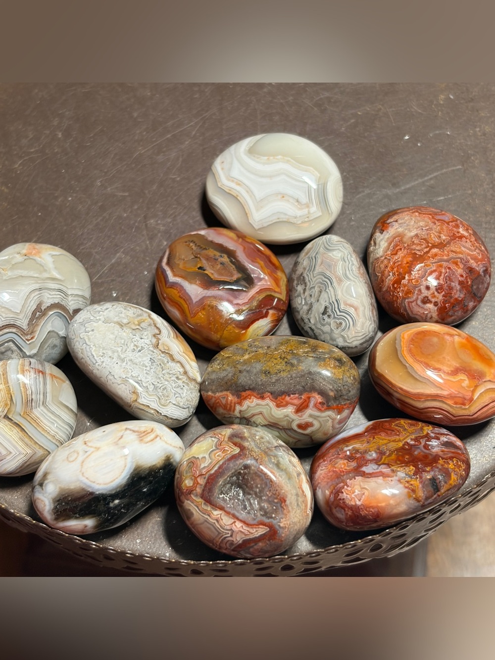Mexican lace agate tumbles
